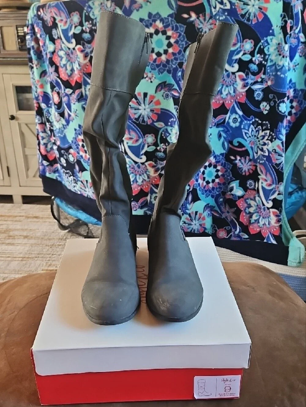 Style & Co. Women's Gray Slouch Over-the-Knee Boots